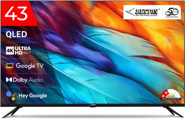 BESTON 109 cm (43 inch) QLED Ultra HD (4K) Smart Google TV 2025 Edition