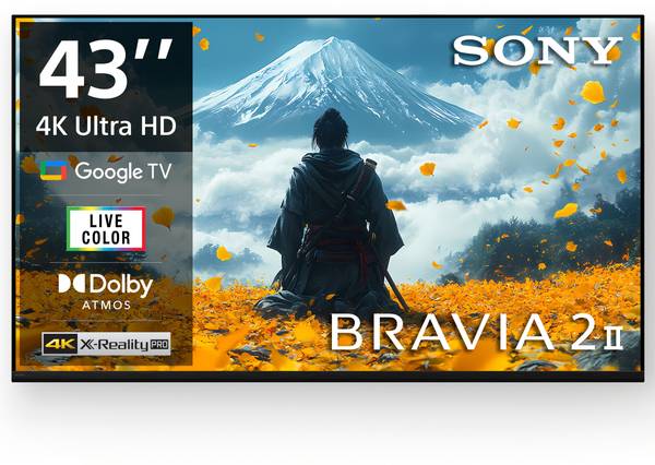 SONY BRAVIA 2 II 108 cm (43 inch) Ultra HD (4K) LED Smart Google TV 2025 Edition