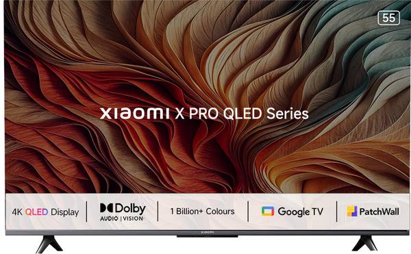 Mi by Xiaomi X Pro QLED 138 cm (55 inch) QLED Ultra HD (4K) Smart Google TV 4K Dolby Vision | Dolby Audio |DTS Virtual: X | Vivid Picture Engine 2 wit...