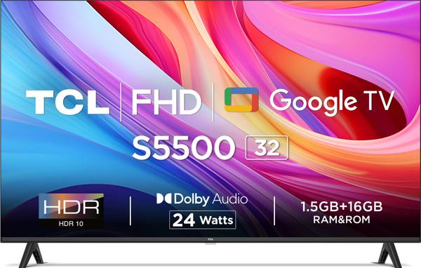 TCL 79.97 cm (32 inch) Full HD LED Smart Google TV with 1.5 GB RAM + 16 GB ROM