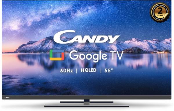 CANDY 127 cm (55 inch) QLED Ultra HD (4K) Smart Google TV With Dolby ...