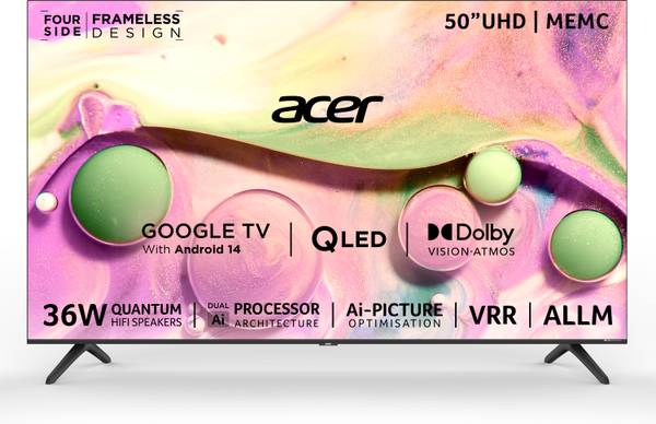 Acer V Pro Series 127 cm (50 inch) QLED Ultra HD (4K) Smart Google TV 2025 Edition