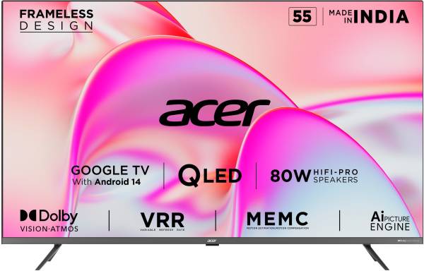 Acer 139 cm (55 inch) QLED Ultra HD (4K) Smart Google TV