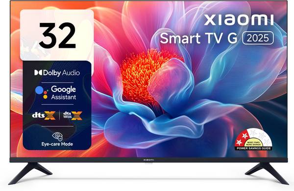 XIAOMI G Series 80 cm (32 inch) QLED HD Ready Smart Google TV 2025 Edition with Dolby Audio| Wide Colour Gamut |Bezel-less Design | Google Assistant