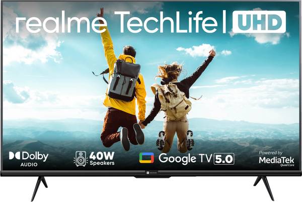 realme TechLife 140 cm (55 inch) Ultra HD (4K) LED Smart Google TV 2025 Edition with 5.0 with Dolby Audio, and 40 W downfiring speaker