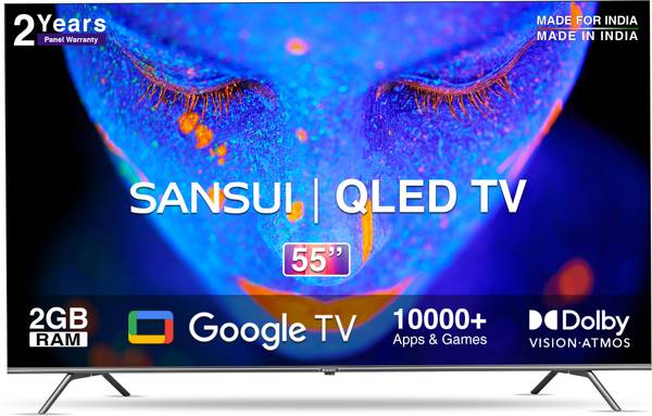 Sansui 139.07 cm (55 inch) QLED Ultra HD (4K) Smart Google TV
