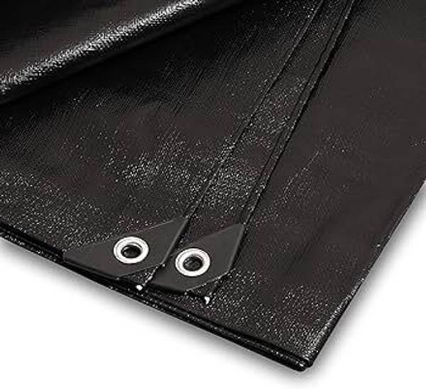 BHARAT DECORE TARPAULINE BLACK 18 FEET X 24 FEET Tent - For PLASTIC COVER FOR TRUCK RAIN OUTDOOR SUN 200 GSM