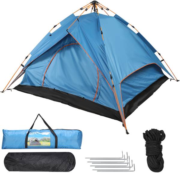 Strauss 4 Person Automatic Waterproof Camping Tent with Rainfly |Ideal for Picnic,Hiking Tent - For All Age Group