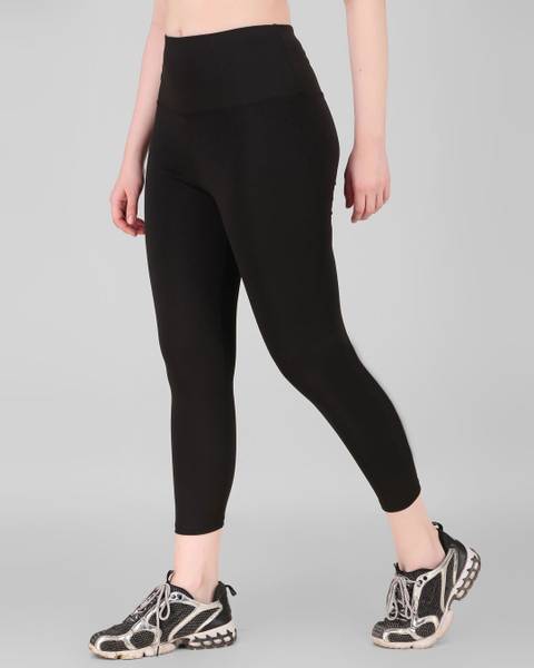 Nexstep Printed Women Black Tights