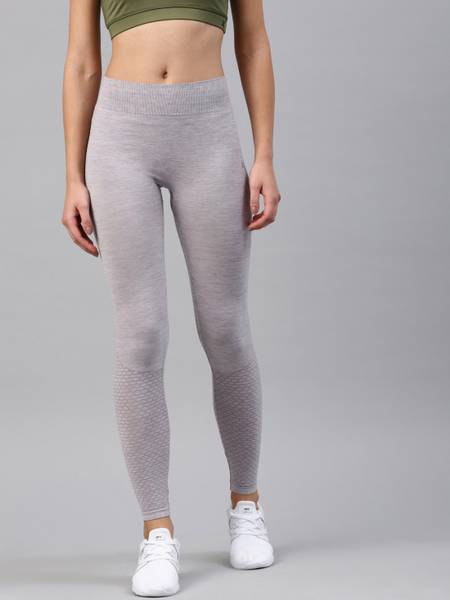 HRX by Hrithik Roshan Printed Women Grey Tights Price History