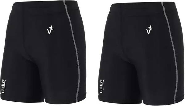 Justwin Printed Men Black Tights