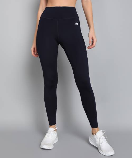 ADIDAS Solid Women Blue Tights