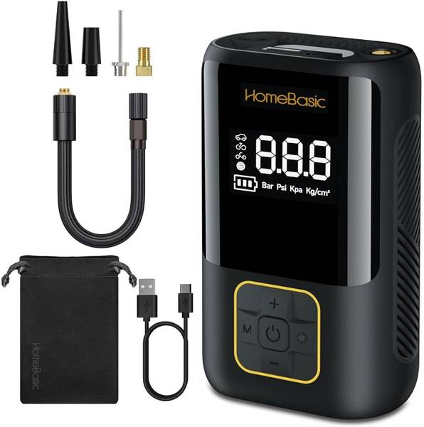 HOMEBASIC 150 psi Tyre Air Pump for Car & Bike