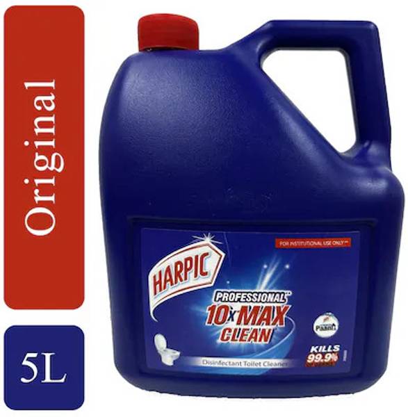 Harpic Disinfectant Toilet Cleaner Liquid, (Pack of 1) | Toilet Cleaner Original - 5 L Ocean Liquid Toilet Cleaner