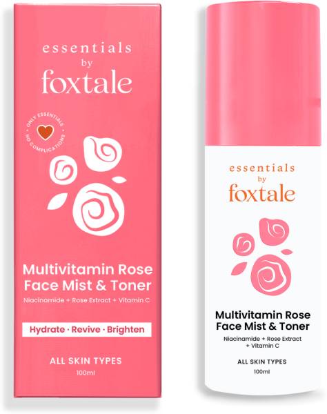 Foxtale Essentials Multivitamin Rose Mist & Toner with Niacinamide, Rose Extract Men & Women