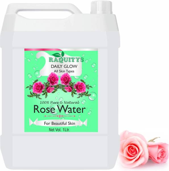 RAQUITYS Rose Water, (Pack of 1) Men & Women (1000 ml) Men & Women