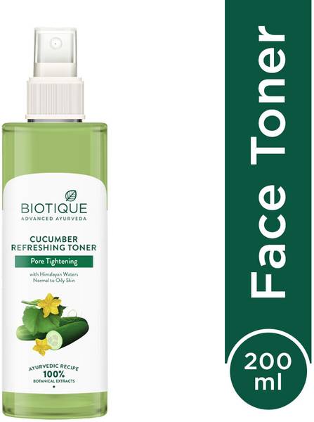 BIOTIQUE Cucumber Pore Tightening Toner|For All Skin Types | Clears & Tightens Pores Men & Women