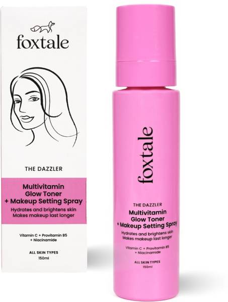 Foxtale Vitamin C Multivitamin Glow Toner & Makeup Setting Spray, Alcohol-Free Men & Women