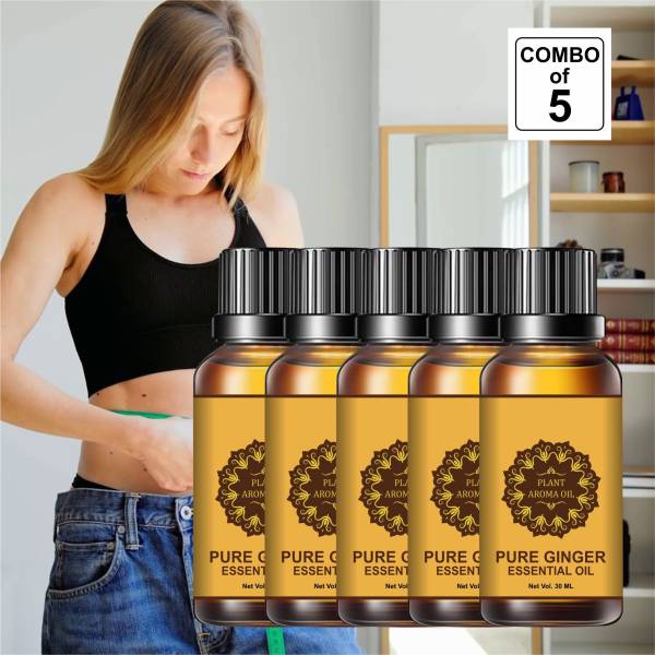 EXOMOON Pack 5 Belly Fat Burner For Women And Men Lymphatic Drainage Oil Ginger Oil Men & Women