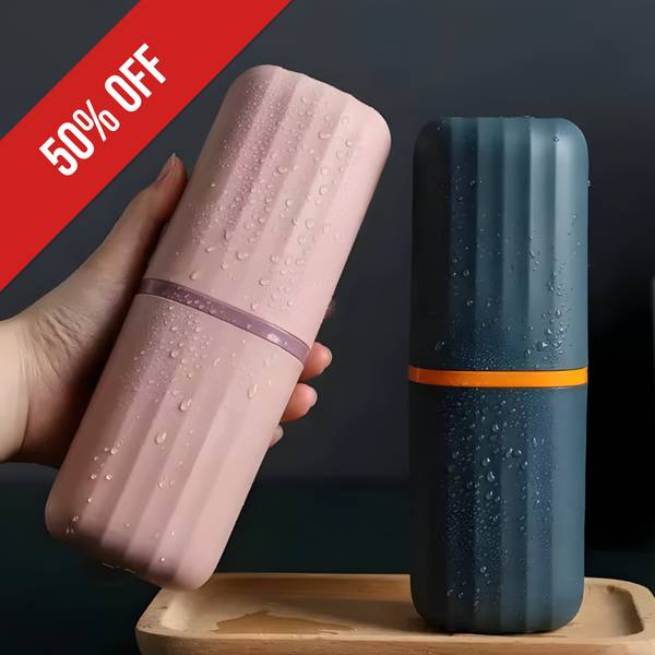 DEW MAT Toothbrush Holder for Bathroom Traveling,Camping,Business Trip and School Use Plastic Toothbrush Holder