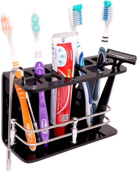 REFTOL Self Adhesive Toothbrush Holder, Wall Mounted Acrylic Bathroom Organizer Stand Acrylic Toothbrush Holder