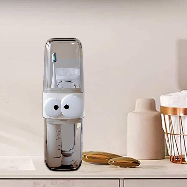 Bowoze Cute Travel Toothbrush Holder/Brush Stand/Pen Holder/Kitchen/Bedroom/Office. Plastic Toothbrush Holder