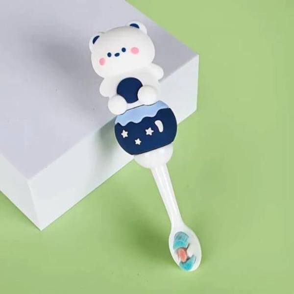 Gomzy Kids Toothbrush -Teddy Bear Shape Design Soft Tooth Brush Extra Soft Toothbrush