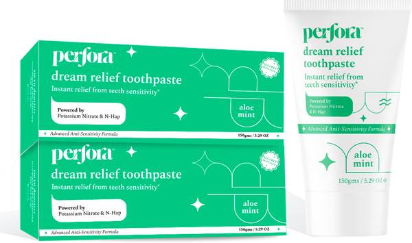 Perfora Dream Relief Toothpaste - 300g, Instant Sensitivity Relief, Aloe Mint , SLS Free Toothpaste