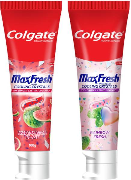 Colgate MaxFresh Rainbow Fresh & Watermelon Blast Tooth paste (100g x 2pcs) Toothpaste