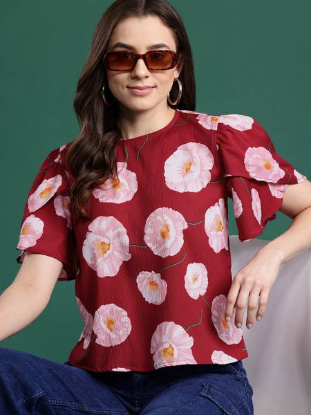 Dressberry Casual Printed Women Multicolor Top