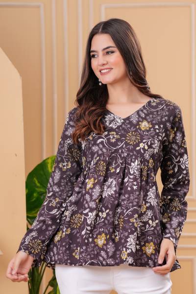 Light Daisy Women Printed Flared Kurta