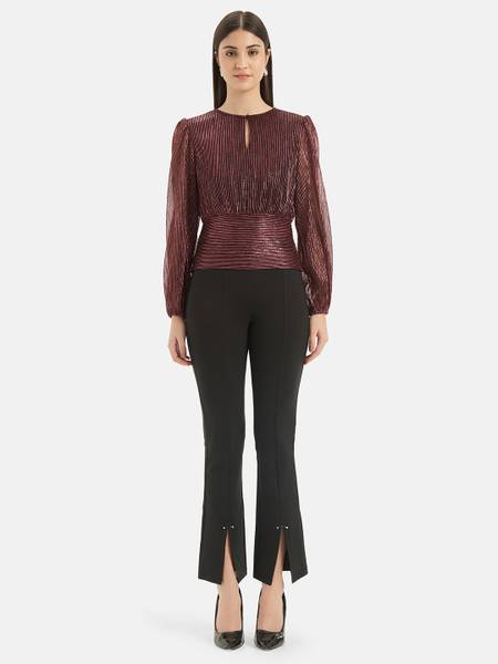 KAZO Casual Self Design Women Multicolor Top