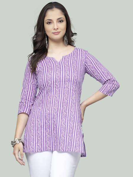 Dream Beauty Fashion Casual Printed Women Purple Top