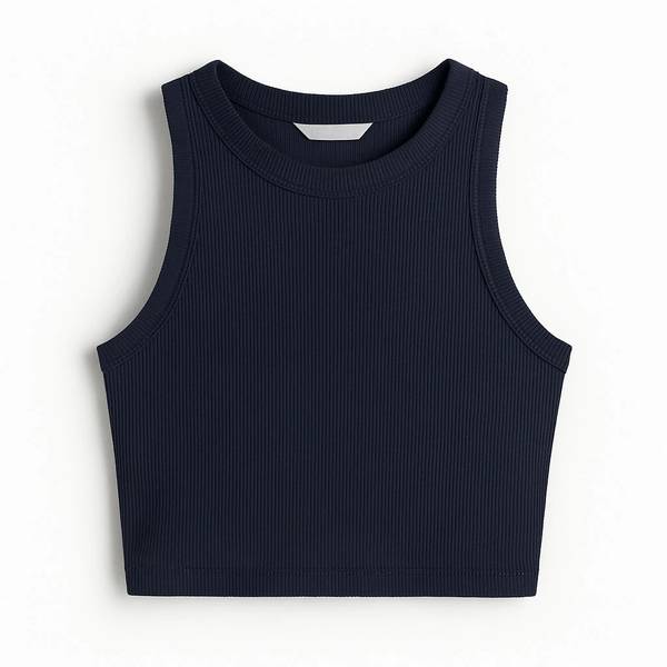 EXILION Casual Solid Women Dark Blue Top