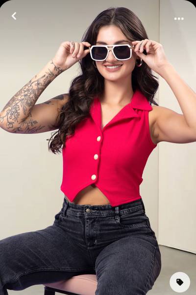 METRONAUT Casual Solid Women Pink Top