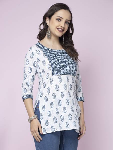 KANCH CREATION Women Printed Straight Kurta