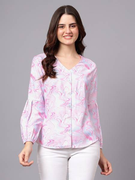CANTABIL Casual Printed Women Pink Top