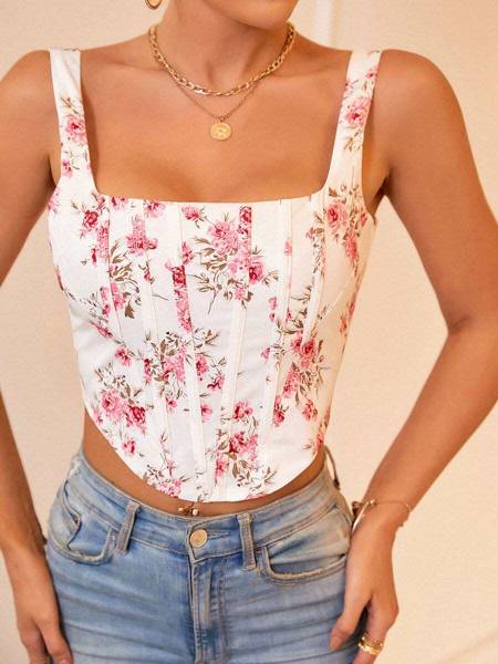 Leoty Casual Printed Women Pink Top