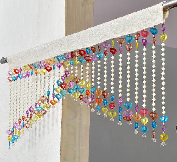 NAVSANG PVC Transparent Long Door Curtain Single Curtain Toran