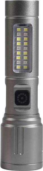 MZ M032 (RECHARGEABLE LED METAL TORCH) Zoomable 80W with 1200mAh Battery & 6 Modes Torch