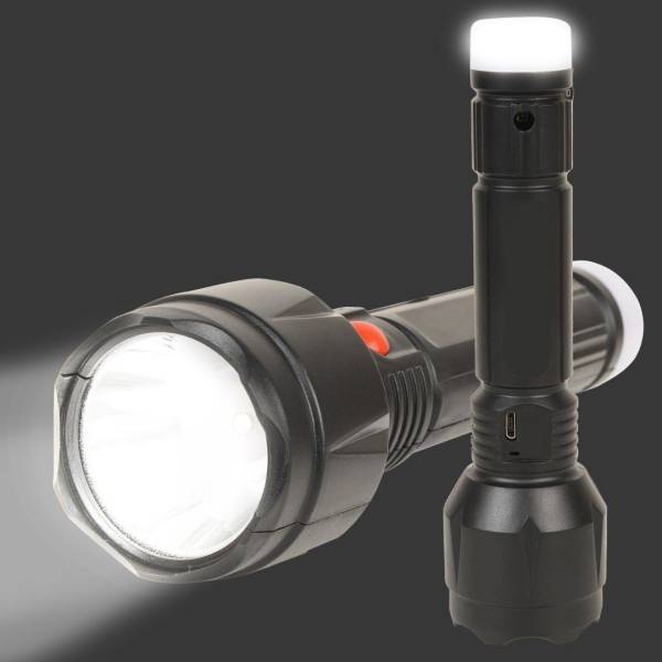 ZFX Long Range Led 2 in 1 Long Distance Torch Up to 0.4 Km high power With Top Light Torch