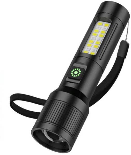 MZ 603 (RECHAREABLE LED TORCH) Zoomable 6 Modes XPE+COB Light Torch