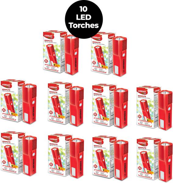 EVEREADY Boomlite DL 85 LED Torch | Emergency Sidelight | Fast Charging | Pack of 10 Torch