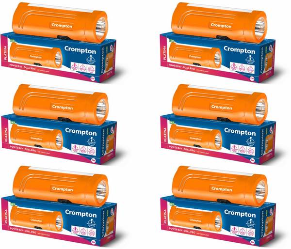 Crompton Pack of 6 Power Ray Dual Pro Torch