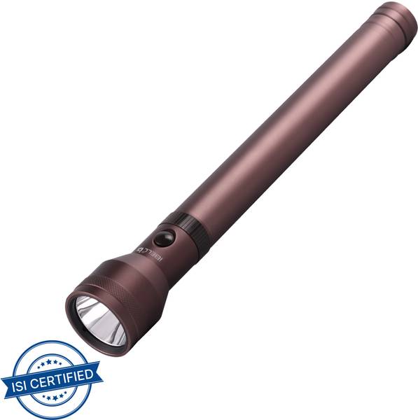 iBELL IBLFL8289 Rechargeable Torch / Flashlight, Ultra Long Beam Range, Aircraft Aluminium Body, Super Bright LED Light Torch  (Brown : Rechargeable)