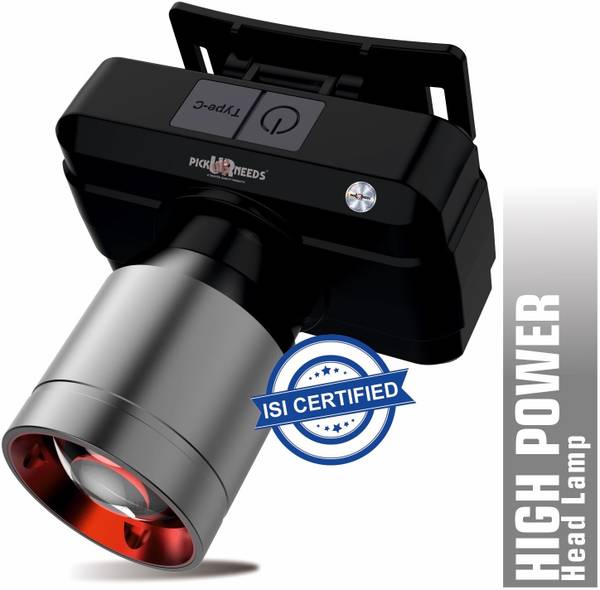 Pick Ur Needs 200W Emergency Head Lamp Laser Light 1200mAh Battery With Zooming Feature Torch