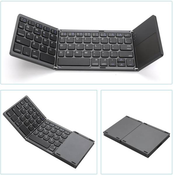 MINGER Folding Bluetooth MINI Keyboard Wireless With Mouse Touchpad Pad Suitable Android/Windows Tablet