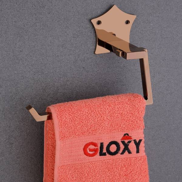 GLOXY Stainless Steel Star Shape Napkin Ring Towel Holder/Stand Kitchen and Washbasin 7 inch 1 Bar Towel Rod