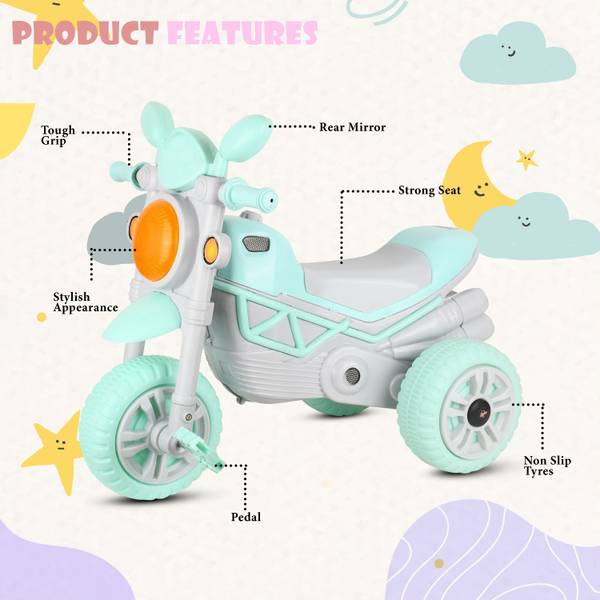 Dugri Tricycle for Kids,Smart Plug n Play Kids Ride on TRICYCLE BULLET Tricycle