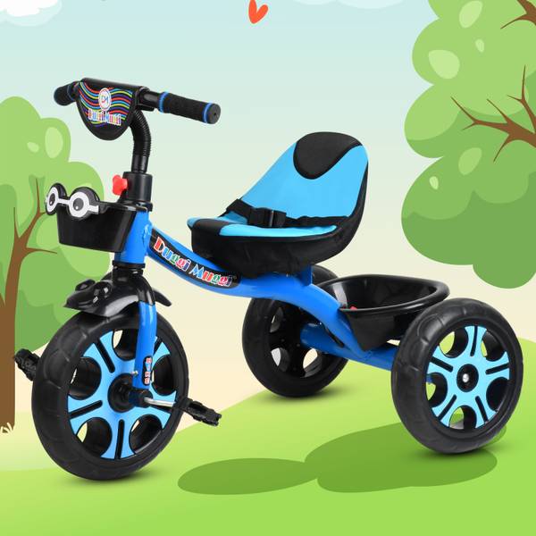 Dugri Kids Tricycle with Cushioned Seat, Storage Basket and Safety Belt Toddlers for Kids 1-5 Year Kids Cycle Tricycle